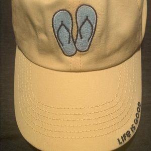Women’s Canary Yellow Life Is Good Hat. Excellent condition like new!